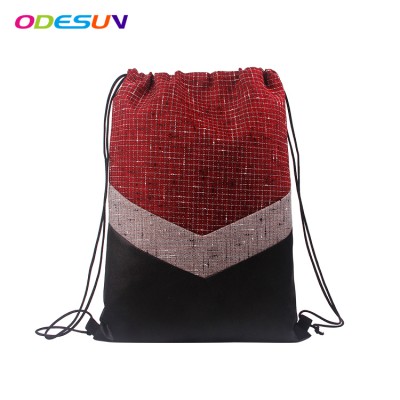 Sedex audit 4 pillars audit BSCI audit 2019 line fabric promotional  non-woven drawstring bag