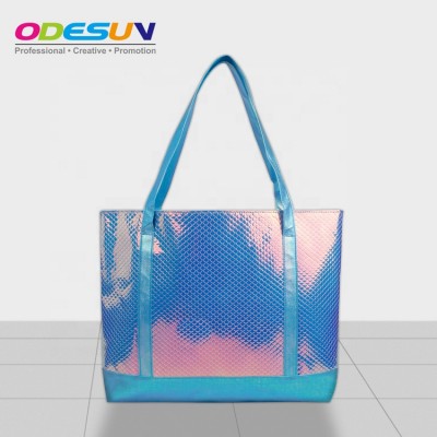 Sedex 4 pillars audit BSCI audit 2019 promotional hot sale holographic shopper tote bag